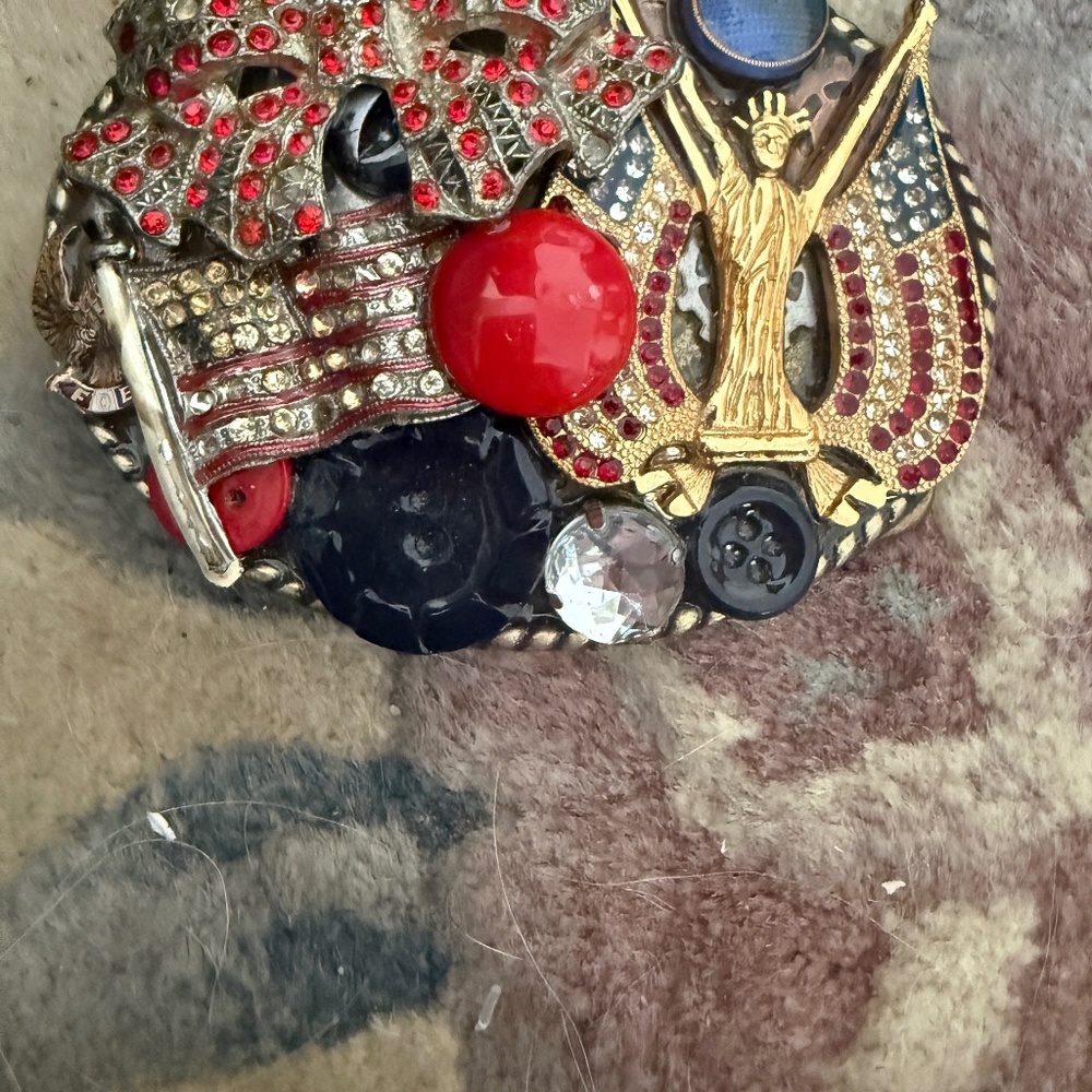 4th of July patriotic belt buckle,